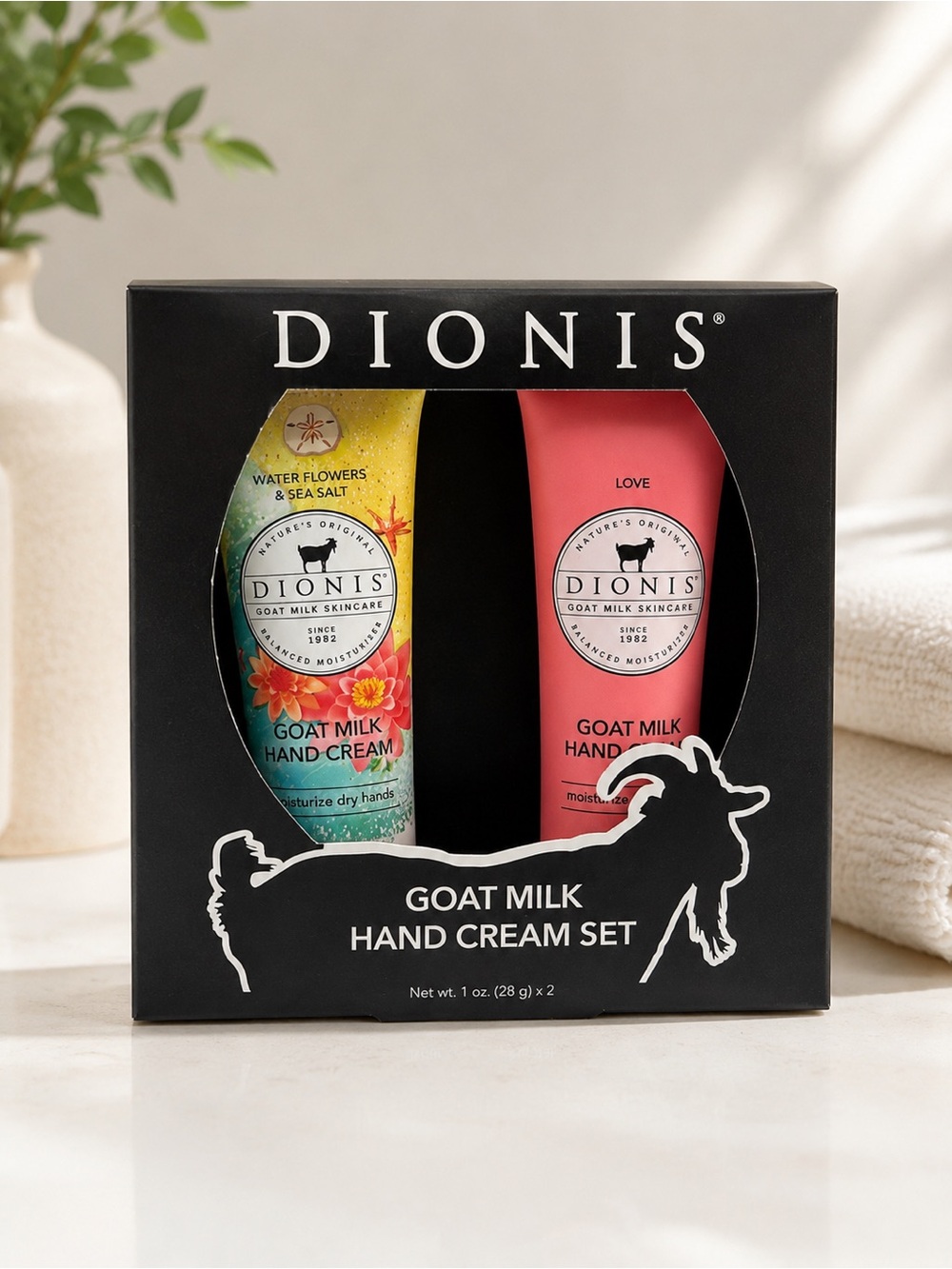 Dionis Goat Milk Hand Cream Gift Set Water Flowers & Sea Salt + Love NWT